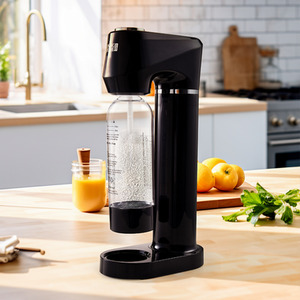Soda Maker Sparkling Water Maker with 1L Carbonated Bottle - Black by Livingandhome