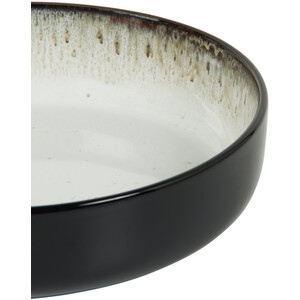 Black Kyanite Medium Serving Bowl - Black and White