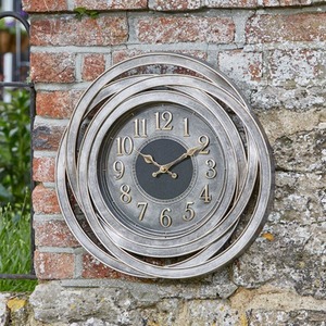 Silver Garden Wall Clock - Silver by Garden Mile