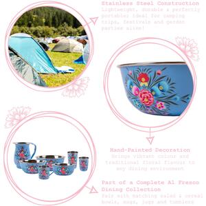 Pansy Picnic Bowl - 21.5cm - Raspberry Pansy / 16.5cm by Billy Can