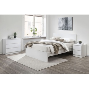 3 Piece Furniture Set Chest of Drawers Bedside Tables Birlea Oslo - White by Birlea