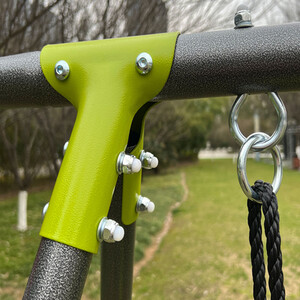 Double Swing with Slide Playset - Green