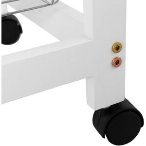 White Wooden Kitchen Trolley - White / 5.75kg by Vida Designs