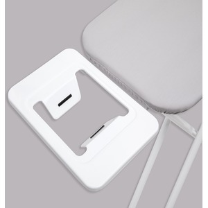 Ironing Board Folding Adjustable Non Slip Feet With Iron Rack - Grey White by Gr8 Home