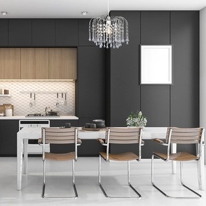 Tear Drop Acrylic Crystal Light Shade - Chrome, Clear by Klass Home Collection