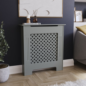 Oxford Radiator Cover - Grey / 78cm by Vida Designs