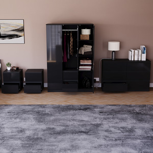 Vida Designs Glinton 4 Piece FSC Bedroom Set - Black by Vida Designs