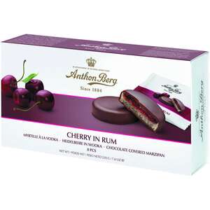 Anthon Berg Cherry in Rum Marzipan in Dark Chocolate - Purple by Whittlestons Confectionery