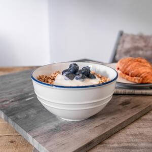 18pc Farmhouse Porcelain Dinner Set - White - White by Nicola Spring