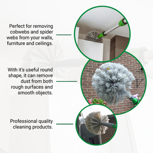 Spider Web Cobweb Duster Brush Fits Telescopic Poles - Grey by UNGER