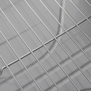 Metal Dish Drying Rack Dish Drainer Rack with Tray - Grey by Livingandhome