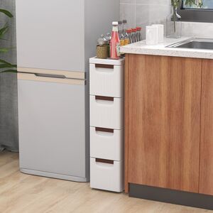 4-Drawer Bathroom Storage Unit - White by Costway