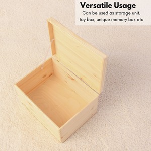 Multi-Purpose Wood Storage Box with Lid - Cream by NOVECRAFTO