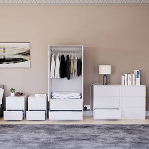 Denver Bedroom Set (2 Drawer Bedside (x2), 6 Drawer Chest, 2 Door Wardrobe) by Vida Designs