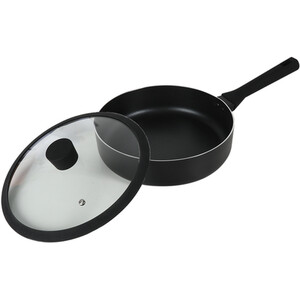 Ayano Soft Touch Non Stick Saucepan with Lid - Black / 20cm by Kitchenmaster