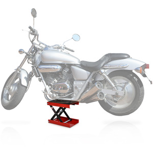 DURHAND 500kg Steel Motorbike Repair Lift - Black and red by DURHAND