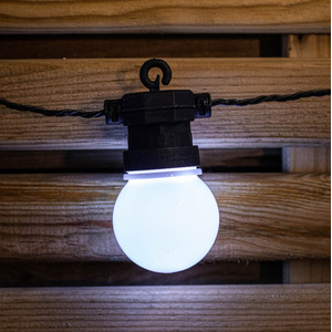 Set of 10 Connectable Party Festoon Lights with LEDs - White by Samuel Alexander