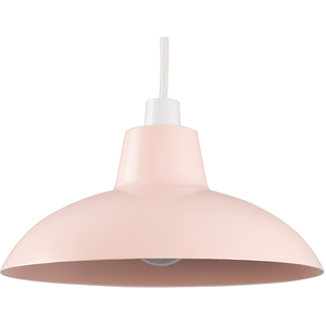 Retro Style Pink Metal Easy Fit Ceiling Pendant Light Shade - Pink by ValueLights
