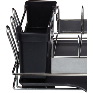 Compact Deluxe Stainless Steel Dish Drainer - Black by MasterClass