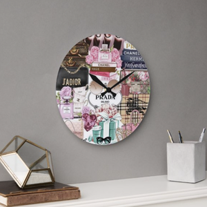 Pink Fashion Wall Clock - Pink by Clock Styles London