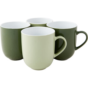 Pack of 4 Mixed Sage Mugs - Green
