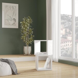 Mauro Singular Shelf Unit - Gloss White
