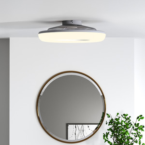 Round LED Fan Light with Soft Light - Grey by Livingandhome