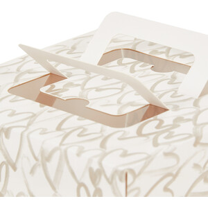 Pack of 2 Hearts Cake Boxes - Neutral