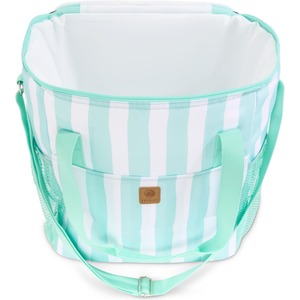 Whitesands Large Insulted 20L Family Picnic Cool Bag - Stripped Green by Bayside