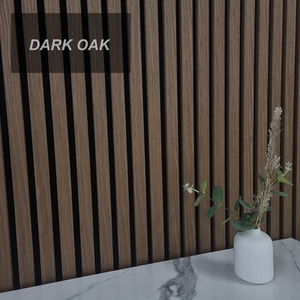 4x Wood Acoustic Slatted Wall Panels - Walnut by Aluxo