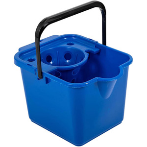 Blue 12L Mop Bucket For Cleaning Hard Floors With Pouring Lip - Blue by STORM TRADING GROUP