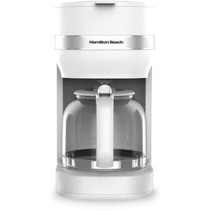 Ella 1.5L Matte White Filter Coffee Machine - White by Hamilton Beach