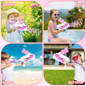 Bow Arrow Bubble Maker Water Gun Toy - pink