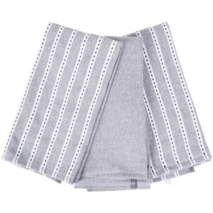 Pack of 3 Cotton Terry Towels - Steel Grey