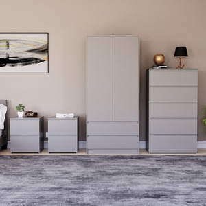 Denver Bedroom Set (2 Drawer Bedside (x2), 5 Drawer Chest, 2 Door Wardrobe) by Vida Designs