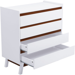 4-Tier Bedroom Chest Storage Cabinet - White / 80cm by Livingandhome