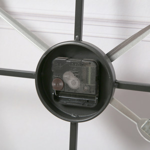 Skeleton Wall Clock with Roman Numerals - Black by Home Garden Direct