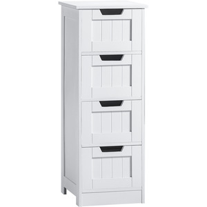 Priano 4 Drawer Freestanding Unit - White by Vida Designs