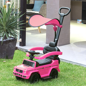 HOMCOM Kids Ride-on Push Car 3 in 1 Benz G350 Baby Floor Slider Walker - Pink by HOMCOM