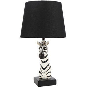 Zebra Shaped Table Lamp - Black and White