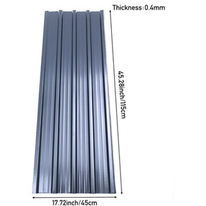 Pack of 6 Corrugated Steel Sheets by Livingandhome