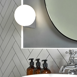 Bola Bathroom Flush Ceiling Light - Chrome by Litecraft