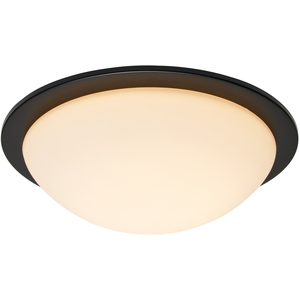 Arwel LED Bathroom Glass Dome Flush Ceiling Light by Litecraft