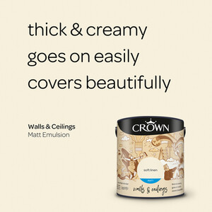 Crown Matt Breatheasy Emulsion Paint - Soft Linen by Crown Paints