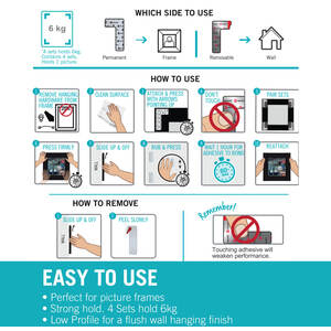 VELCRO Brand HANGables Removable Wall Fasteners - Corners by VELCRO Brand