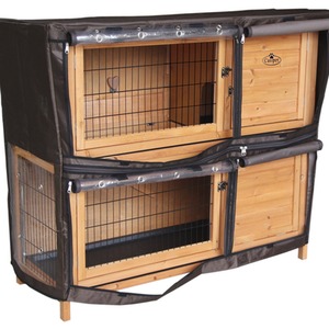 Wooden Small Animal Hutch 4ft Two Tier - Natural / 122cm by Actiaspet