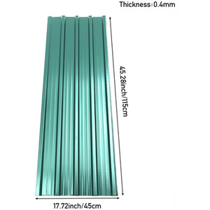 Pack of 6 Corrugated Steel Sheets by Livingandhome