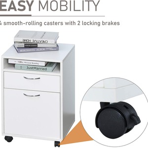 HOMCOM Filing Cabinet With Drawer by HOMCOM