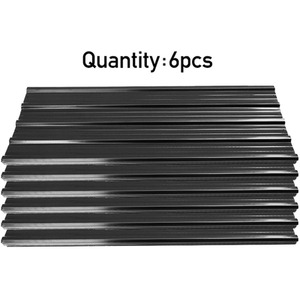 Steel Corrugated Panels Set - Charcoal Black / 6 / S by Garden Sanctuary