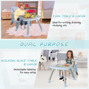 Multifunctional Baby High Chair - Blue by Costway